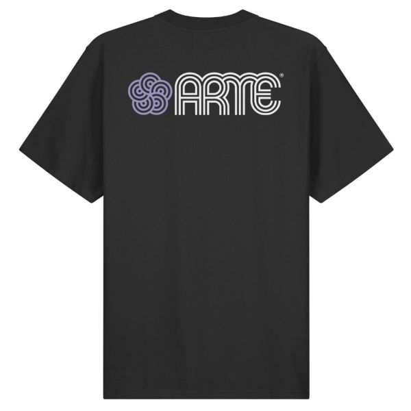 Arte Antwerp Teo Circle Flower T-shirt Zwart