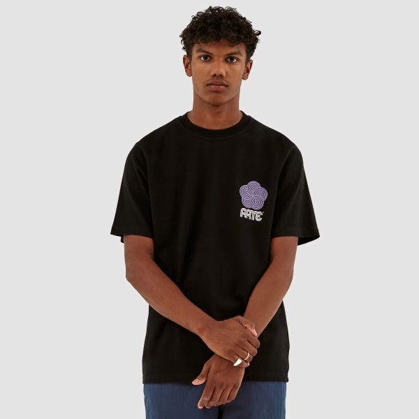 Arte Antwerp Teo Circle Flower T-shirt Zwart