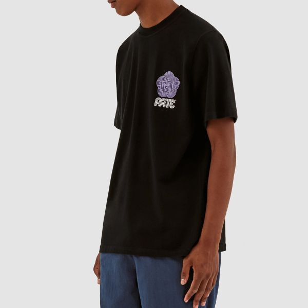 Arte Antwerp Teo Circle Flower T-shirt Zwart