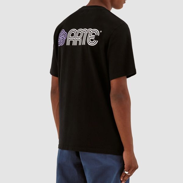 Arte Antwerp Teo Circle Flower T-shirt Zwart