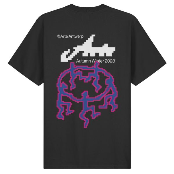 Arte Antwerp Tommy Back Pixel Dancers T-shirt Zwart