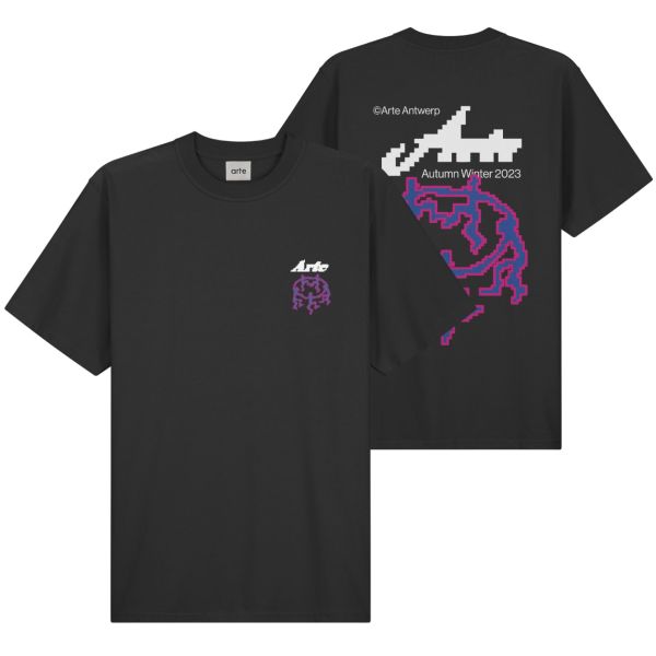 Arte Antwerp Tommy Back Pixel Dancers T-shirt Zwart