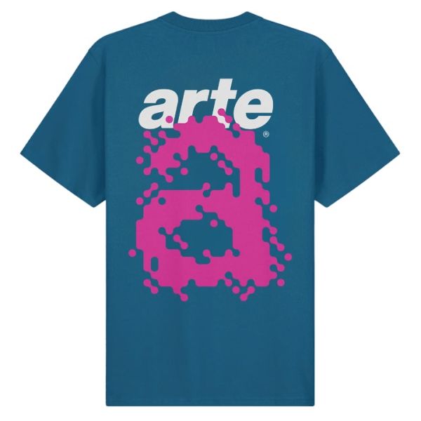 Arte Antwerp Tommy Back Pixel T-shirt Blauw