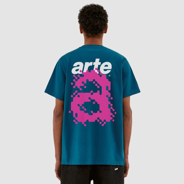 Arte Antwerp Tommy Back Pixel T-shirt Blauw