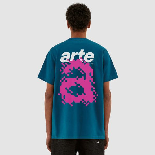 Arte Antwerp Tommy Back Pixel T-shirt Blauw