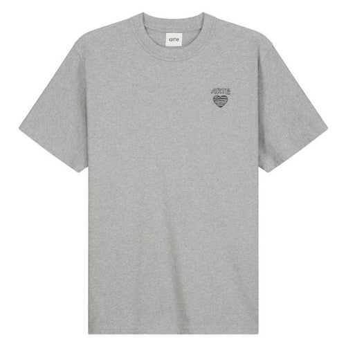 arte scribble heart logo t-shirt grijs