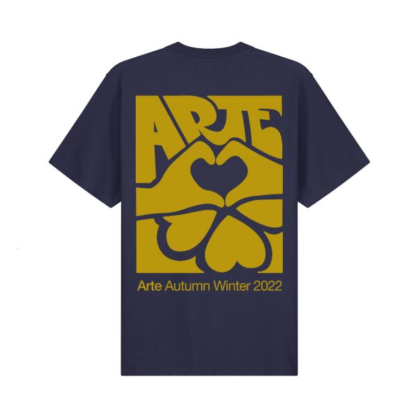 arte turner back print diels t-shirt navy