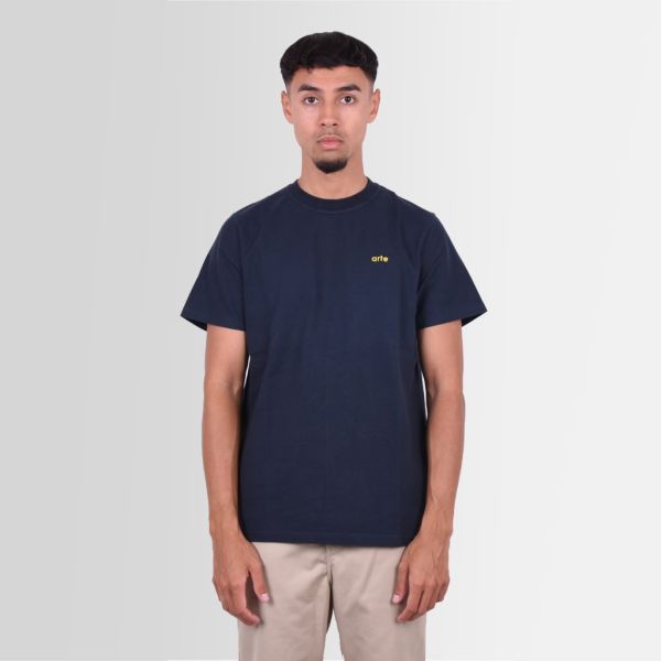 arte turner back print diels t-shirt navy