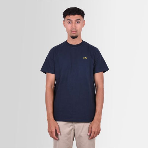 arte turner back print diels t-shirt navy