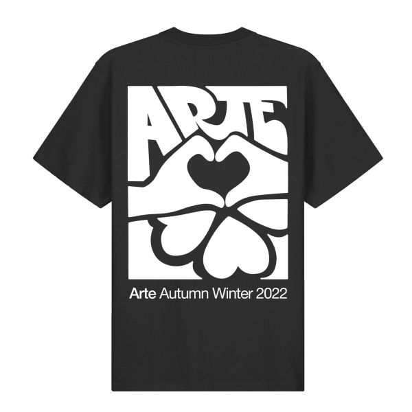 arte turner back print diels t-shirt zwart