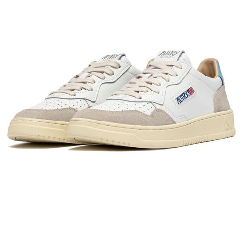 Autry Medalist Low Sneaker Wit/Beige/Licht Blauw