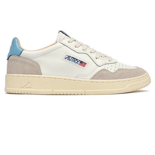 Autry Medalist Low Sneaker Wit/Beige/Licht Blauw