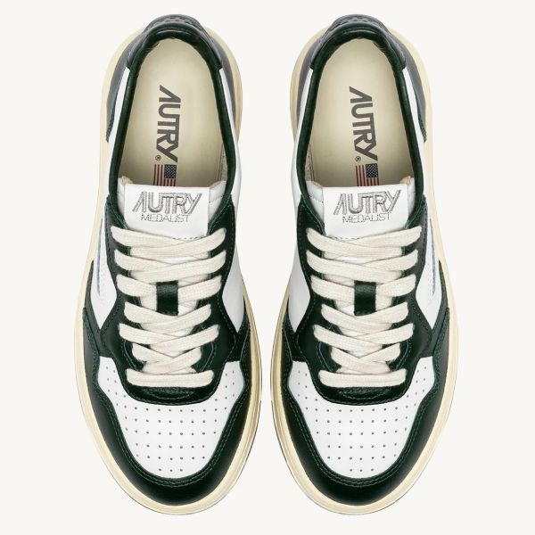 Autry Medalist Low Sneaker Wit/Donker Groen