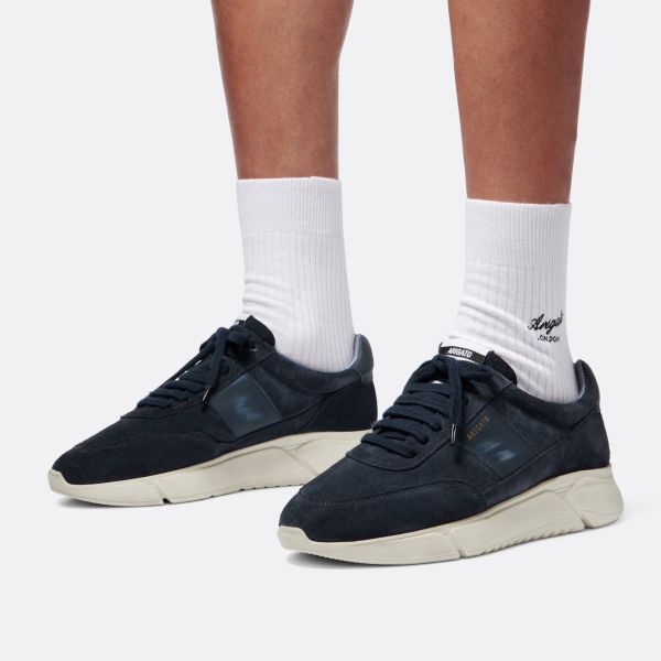 Axel Arigato Genesis Vintage Runner Distressed Sneaker Navy