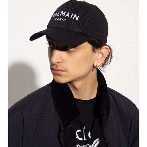 balmain paris cap zwart
