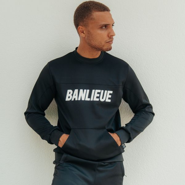 banlieue 3d crewneck trainingspak zwart