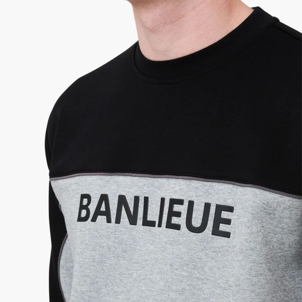 Banlieue 3D Tracktop Sweater Grijs/Zwart