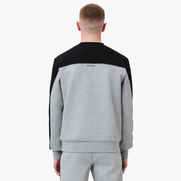 Banlieue 3D Tracktop Sweater Grijs/Zwart