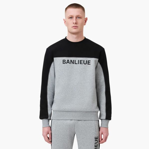 Banlieue 3D Tracktop Sweater Grijs/Zwart
