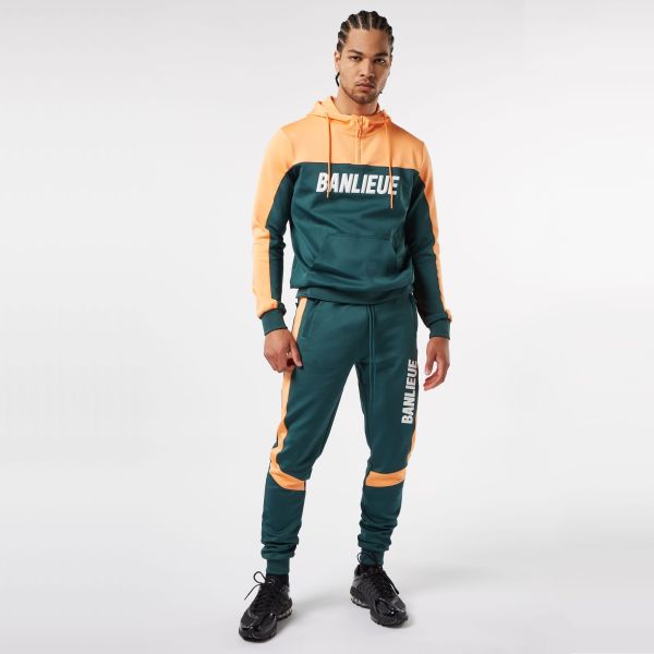 Banlieue 3D Trainingspak Oranje/Donker Groen