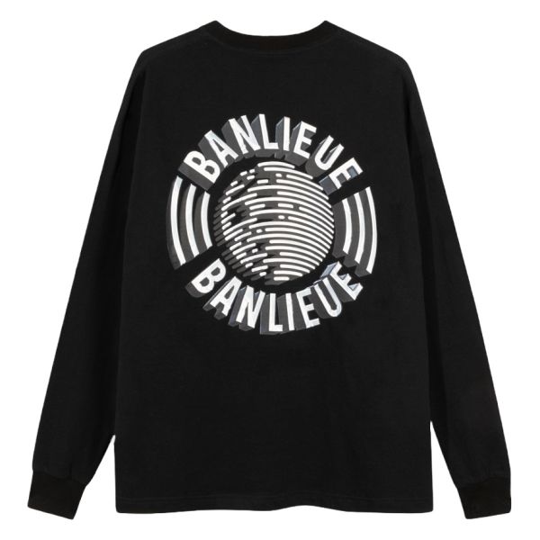 Banlieue Chrome T-shirt Lange Mouw Zwart