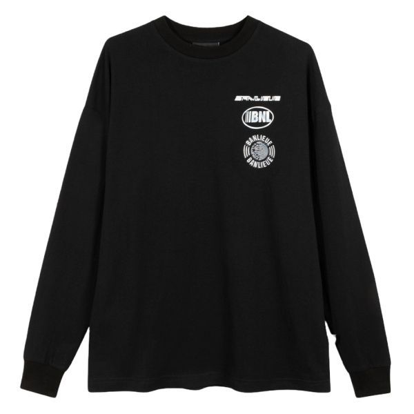 Banlieue Chrome T-shirt Lange Mouw Zwart