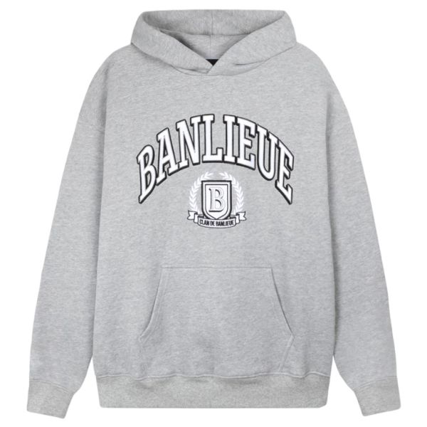 Banlieue Crest Hoodie Grijs