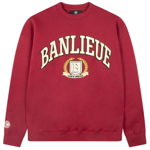 banlieue crest sweater bordeaux