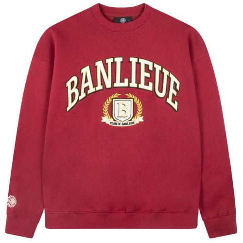banlieue crest sweater bordeaux