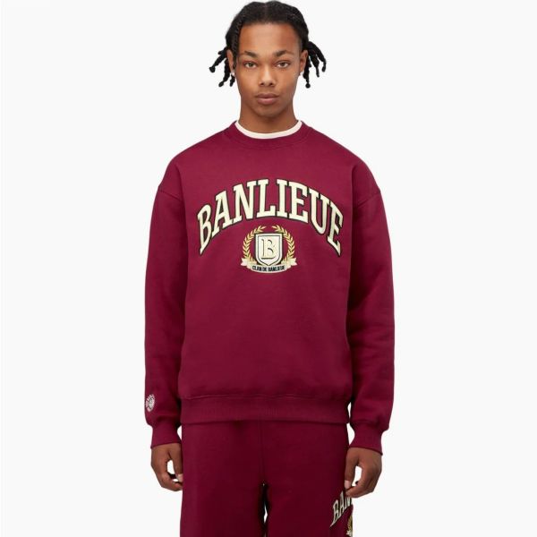 banlieue crest sweater bordeaux