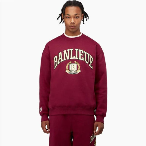 banlieue crest sweater bordeaux