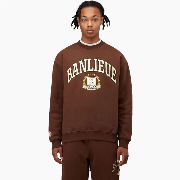 banlieue crest sweater bruin