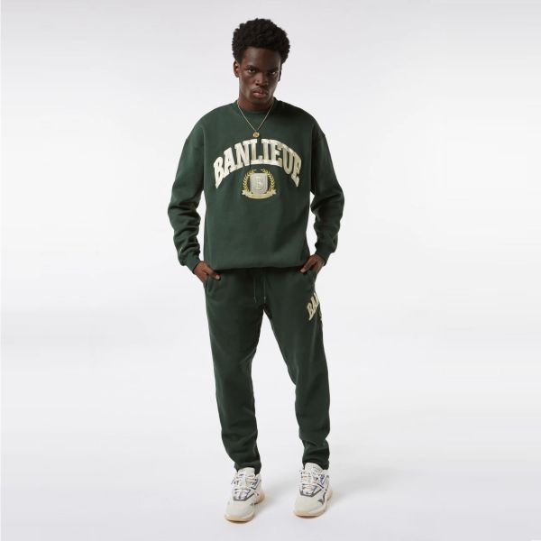 Banlieue Crest Sweater Donker Groen