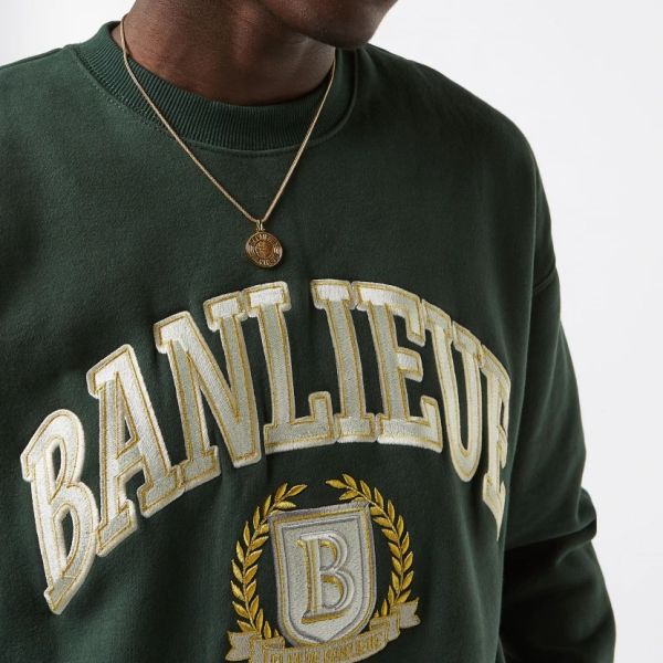 Banlieue Crest Sweater Donker Groen
