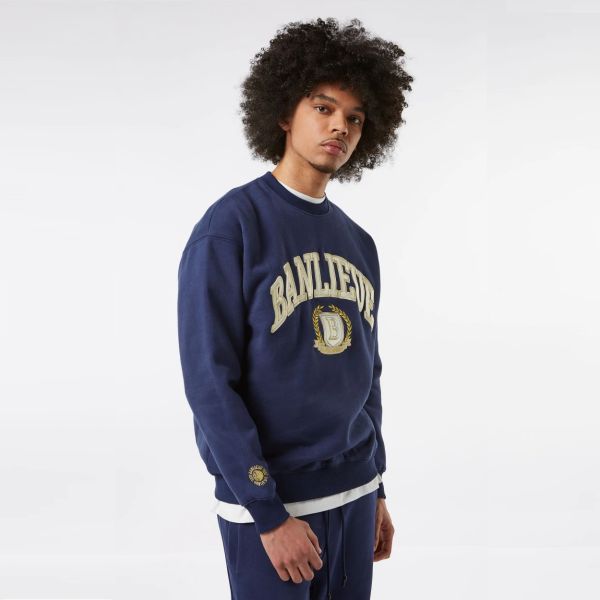 Banlieue Crest Sweater Navy