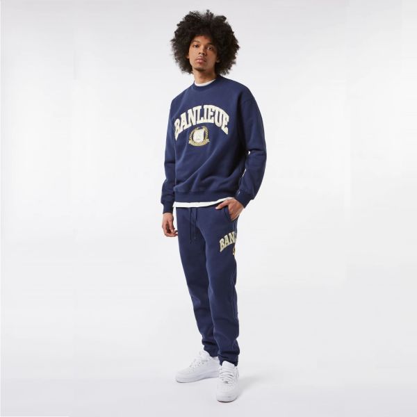 Banlieue Crest Sweater Navy