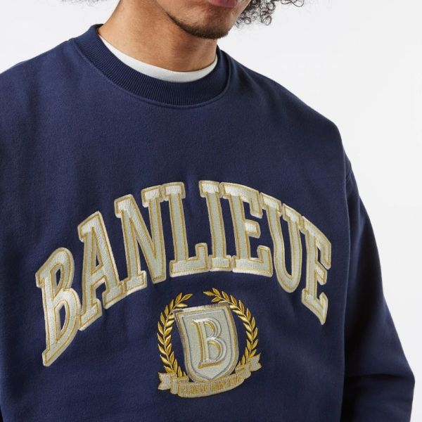 Banlieue Crest Sweater Navy