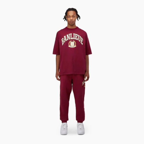 Banlieue Crest T-shirt Bordeaux