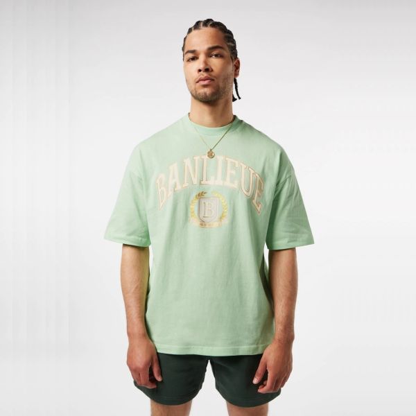 Banlieue Crest T-shirt Licht Groen