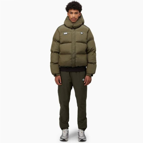 Banlieue dept.22 hooded puffer jas donker groen1