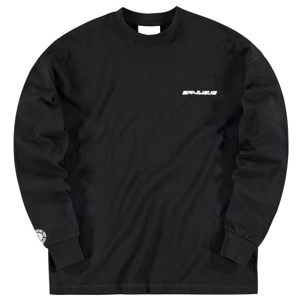 banlieue diagonal sweater zwart