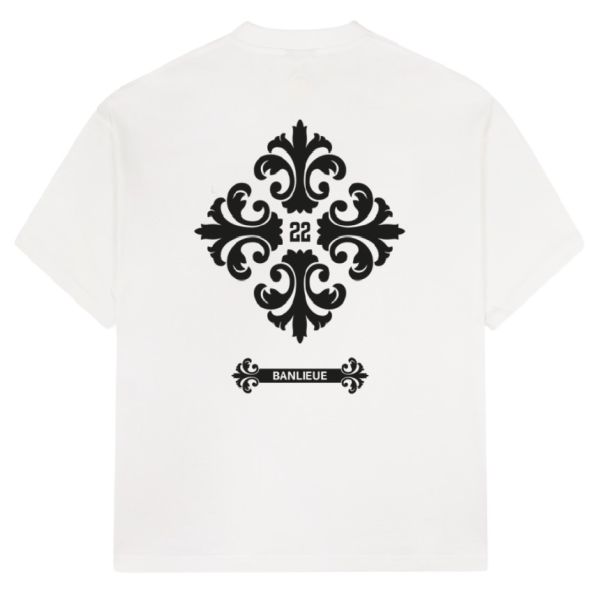 Banlieue Fleur De Lis T-shirt Wit
