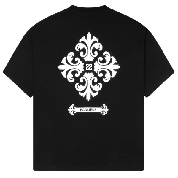 Banlieue Fleur De Lis T-shirt Zwart