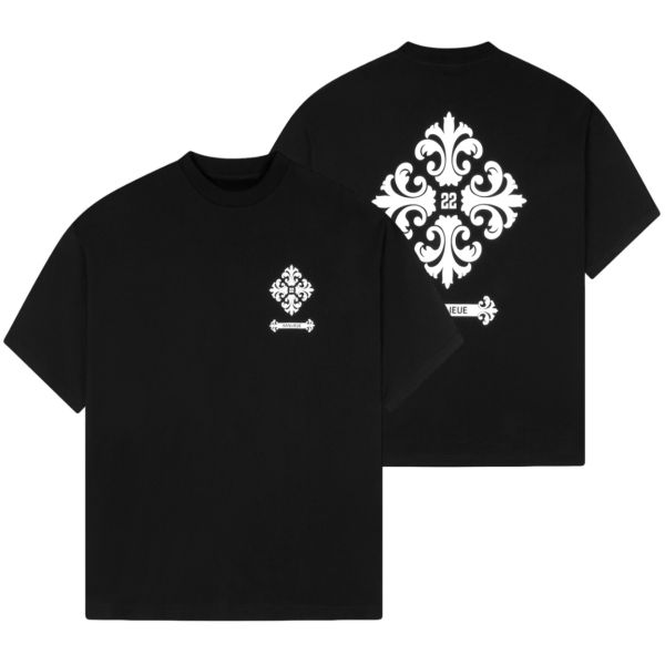 Banlieue Fleur De Lis T-shirt Zwart