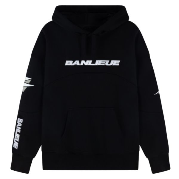 Banlieue Moto Hoodie Zwart