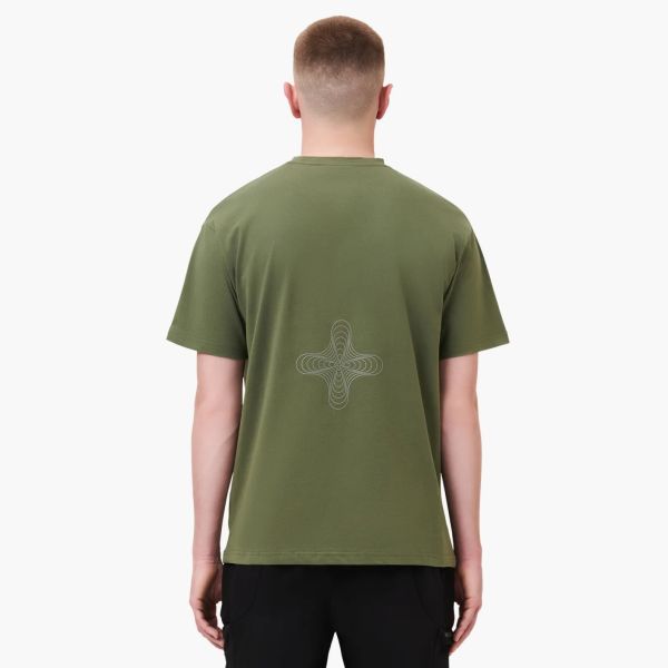 Banlieue Reflective Print T-shirt Groen