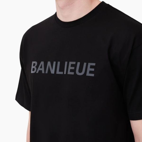 Banlieue Reflective Print T-shirt Zwart