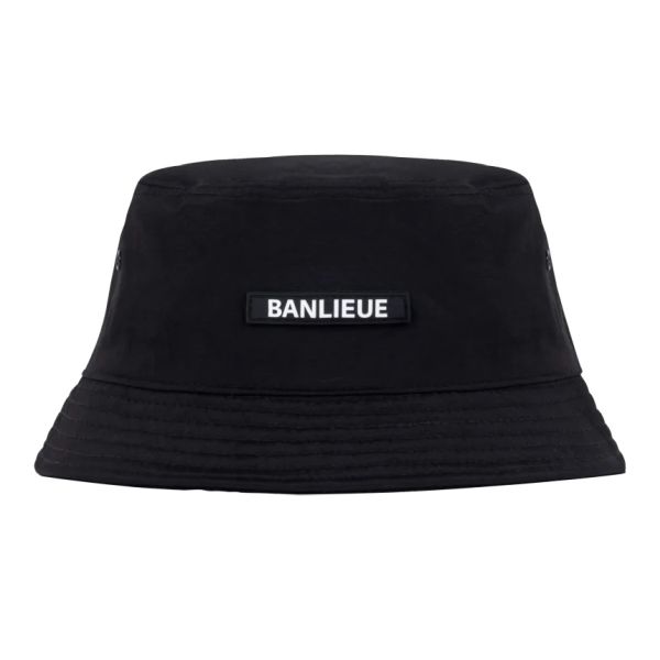 Banlieue Script Bucket Hat Zwart