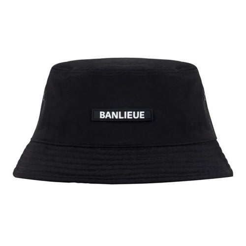 Banlieue Script Bucket Hat Zwart