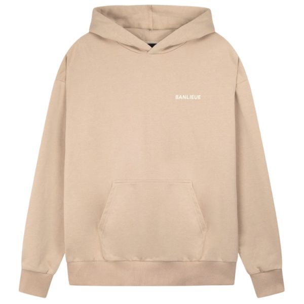Banlieue Script Hoodie Beige